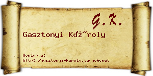 Gasztonyi Károly névjegykártya