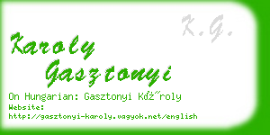 karoly gasztonyi business card
